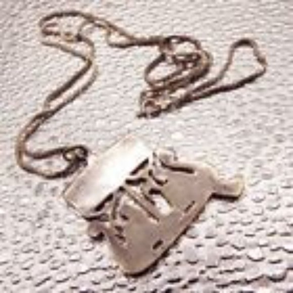 Sterling Silver Celtic  Ship Pendant Necklace - Picture 3 of 3